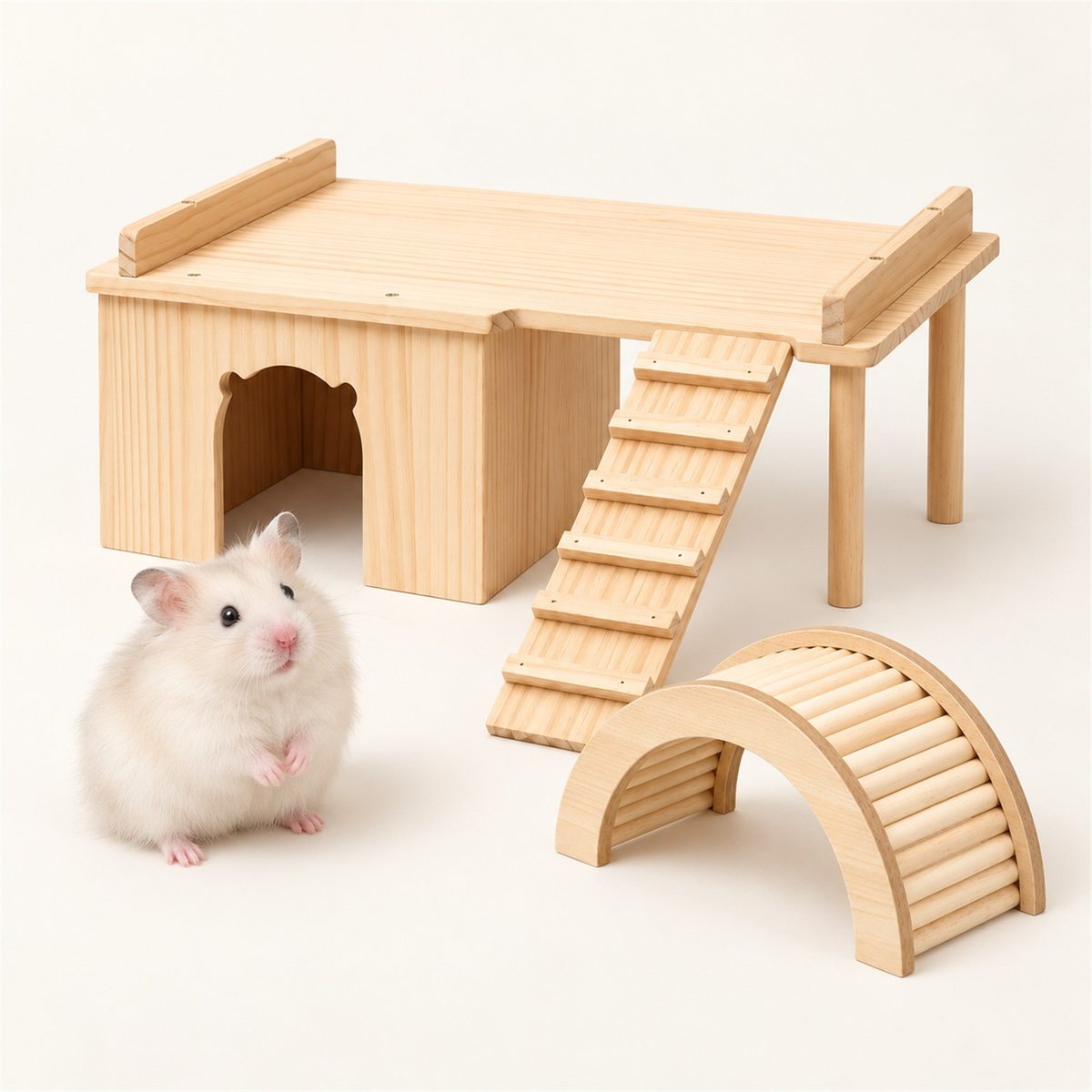 Illustrative image of Explore & Climb Kit with our hamster Guga beside it