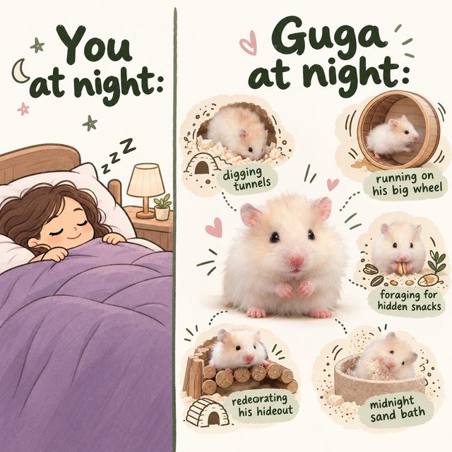 Illustrated Guga at night